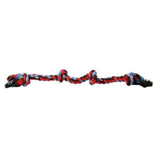 Flossy Chews Colored 4 Knot Tug Rope - Large (22" Long) - Giftscircle