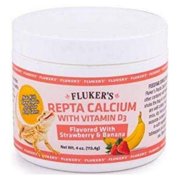 Flukers Strawberry Banana Flavored Repta Calcium - 4 oz - Giftscircle