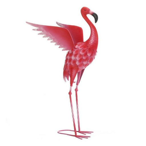 Flying Flamingo Metal Garden Decor - 27.5 inches - Giftscircle