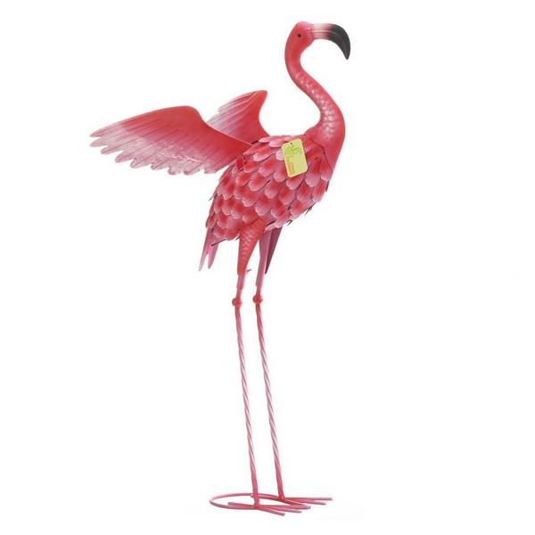 Flying Flamingo Metal Garden Decor - 34 inches - Giftscircle