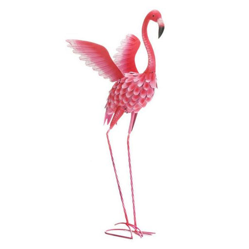 Flying Flamingo Metal Garden Decor - 37.5 inches - Giftscircle