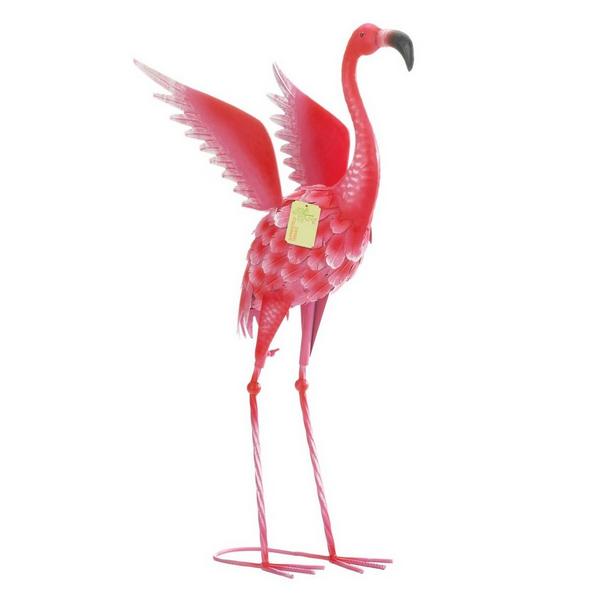 Flying Flamingo Metal Garden Decor Head Up - 27.5 inches - Giftscircle