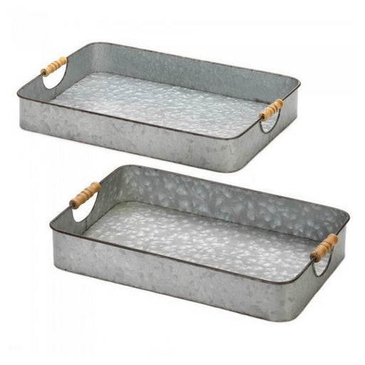 Galvanized Serving Tray Set - Giftscircle