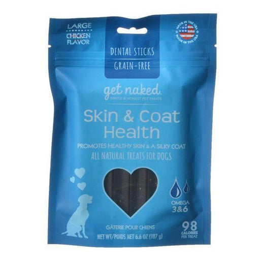 Get Naked Skin & Coat Health Dental Chew Sticks for Dogs - Large - 6.6 oz - Giftscircle