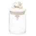 Glass Jar with Porcelain Flower Lid - Giftscircle