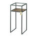 Glass-Top Industrial Side Table - Square - Giftscircle
