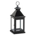 Glossy Black Metal Candle Lantern - 14.25 inches - Giftscircle