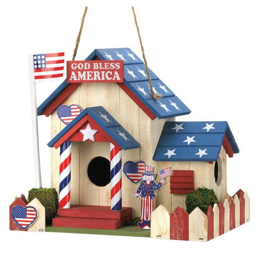 God Bless America Patriotic Bird House - Giftscircle