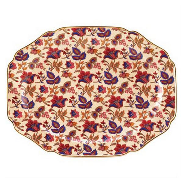Gold-Rimmed Indian Style Serving Platter - Giftscircle