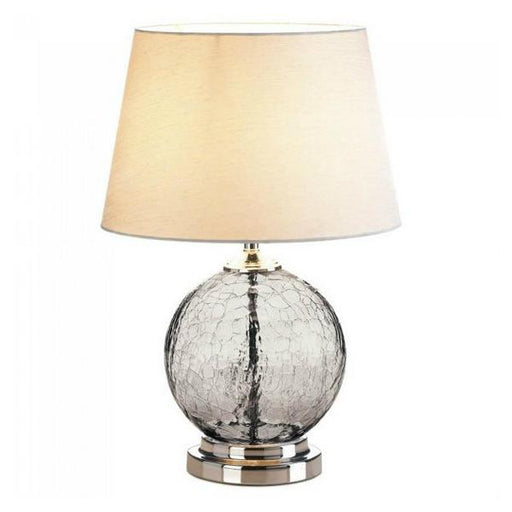 Gray Cracked-Glass Sphere Table Lamp - Giftscircle