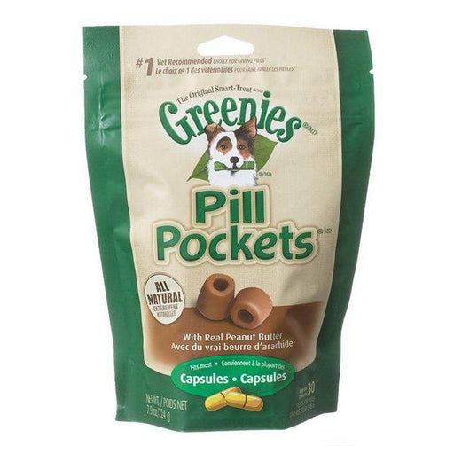 Greenies Pill Pocket Peanut Butter Flavor Dog Treats - Large - 30 Treats (Capsules) - Giftscircle