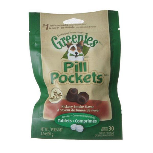 Greenies Pill Pockets Dog Treats - Hickory Smoke Flavor - Tablets - 3.2 oz - (Approx. 30 Treats) - Giftscircle
