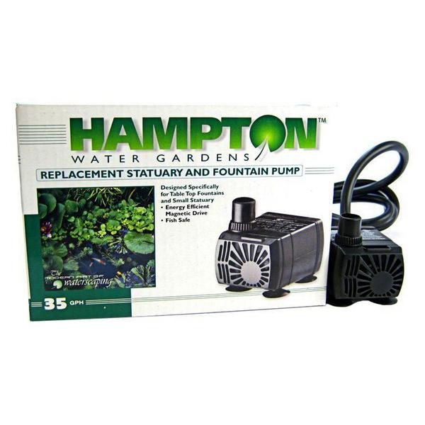 Hampton Water Gardens Replacement Statuary & Fountain Pump - 35 GPH with 6' Power Cord - Giftscircle