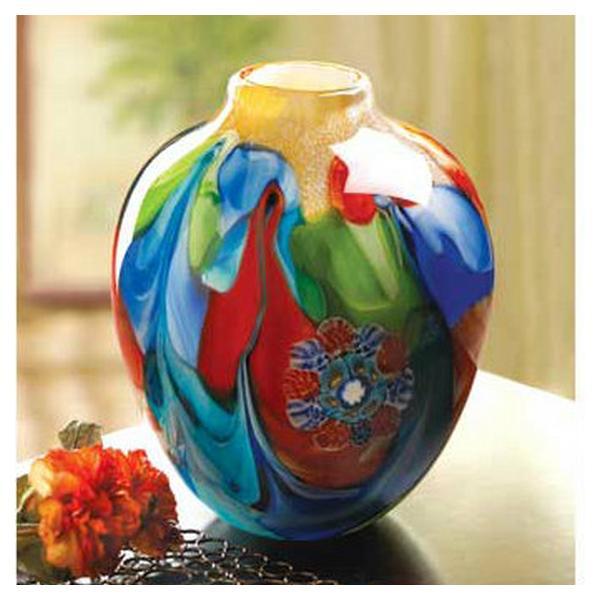 Handcrafted Art Glass Vase - Giftscircle