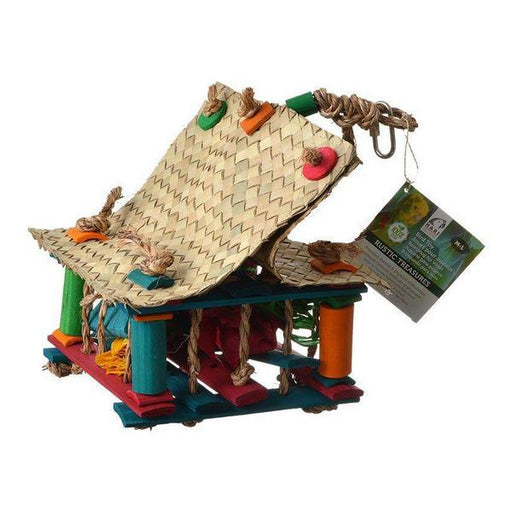 Hari Rustic Treasures Foraging Rope House Bird Toy - Medium/Large - 1 Pack - (14"L x 9"W x 8"H) - Giftscircle