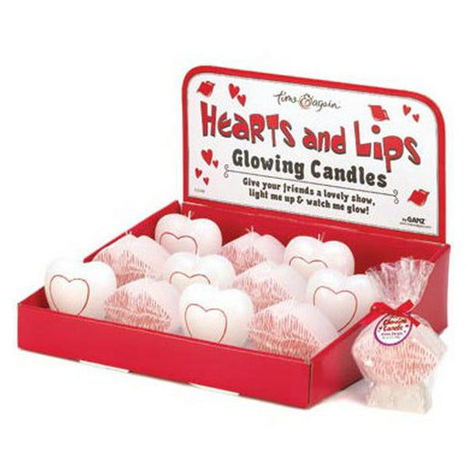 Hearts and Lips Glowing Candles with Display (12) - Giftscircle