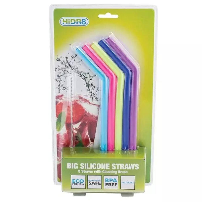 HiDR8 Big Silicone Straw Sets - Giftscircle