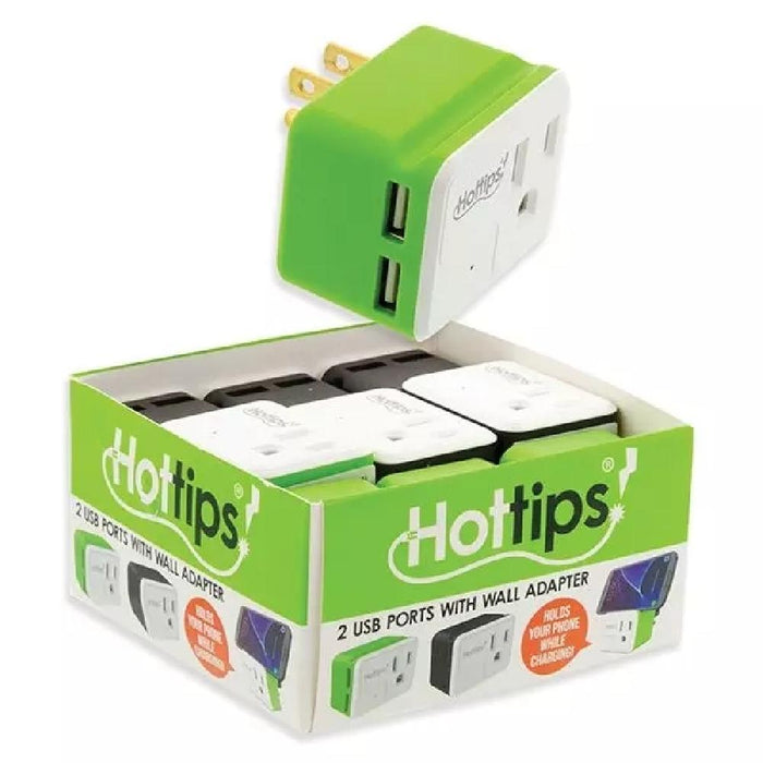HotTips Wall Adapter with 2 USB Ports - Giftscircle