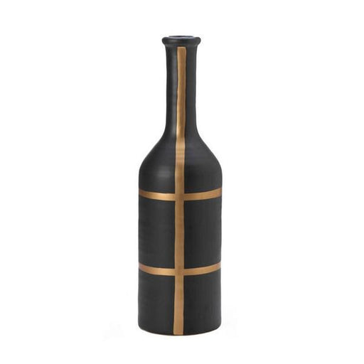 Iberia Black and Gold Decorative Vase - Giftscircle