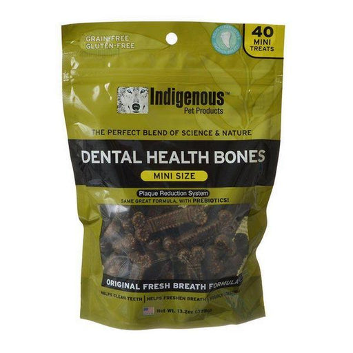 Indigenous Dental Health Bones - Original Fresh Breath Formula - 40 Mini Treats - Giftscircle