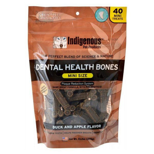 Indigenous Dental Health Mini Bones - Duck & Apple Flavor - 40 Count - Giftscircle