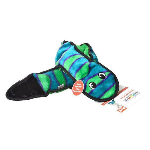 Invincibles Green & Black Squeaker Snake Dog Toy - 6 Squeakers - 39" Long - Giftscircle