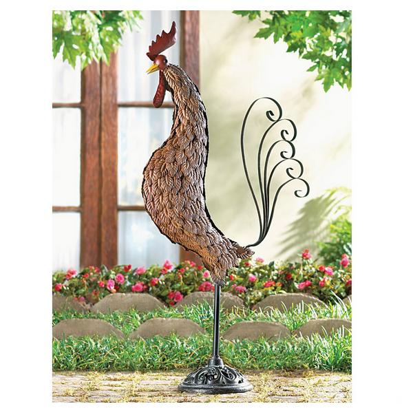 Iron Rooster Art Sculpture - Giftscircle