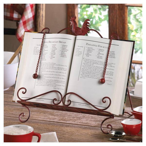 Iron Rooster Cookbook or Tablet Stand - Giftscircle