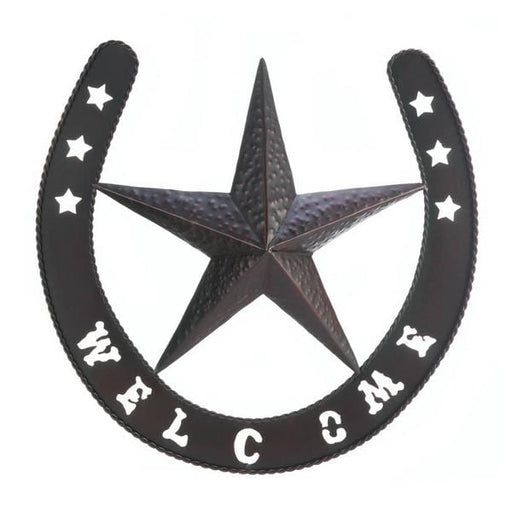 Iron Star and Horseshoe Welcome Wall Decor - Giftscircle
