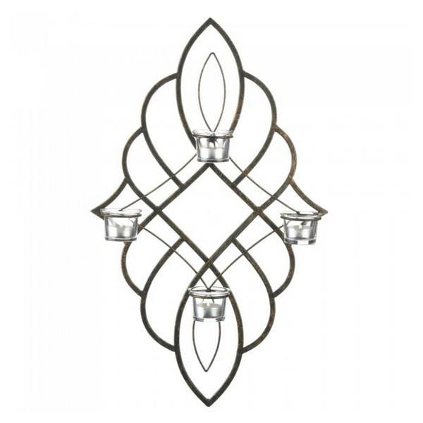 Iron Wall Sconce with Four Glass Candle Cups - Giftscircle