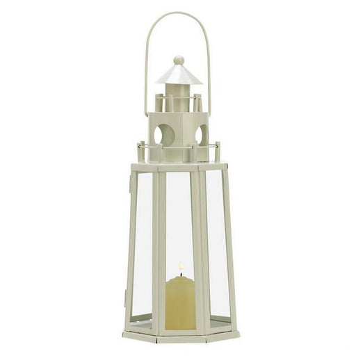 Ivory Lighthouse Candle Lantern - 12 inches - Giftscircle