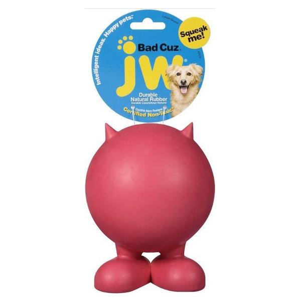 JW Pet Bad Cuz Rubber Squeaker Dog Toy - Large - 5" Tall - Giftscircle