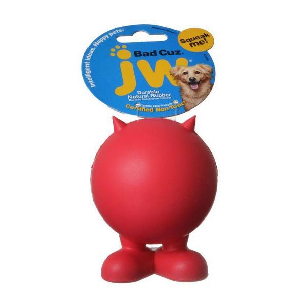 JW Pet Bad Cuz Rubber Squeaker Dog Toy - Medium - 4" Tall - Giftscircle