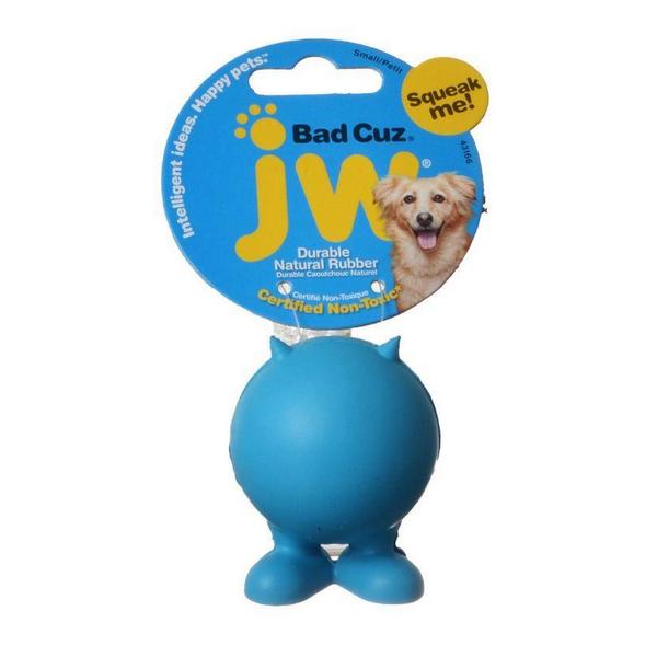 JW Pet Bad Cuz Rubber Squeaker Dog Toy - Small - 2.5" Tall - Giftscircle