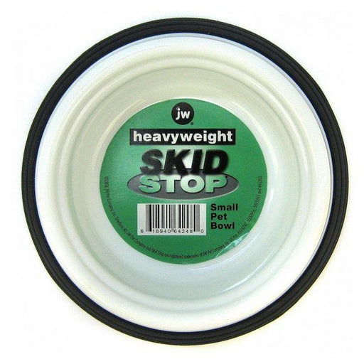 JW Pet Heavyweight Skid Stop Bowl - Small - 7" Wide x 1.75" High - Giftscircle
