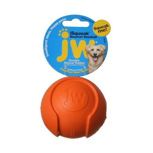 JW Pet iSqueak Bouncing Baseball Rubber Dog Toy - Medium - 3" Diameter - Giftscircle