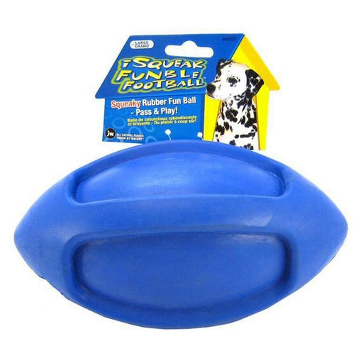JW Pet iSqueak Funble Football Rubber Dog Toy - Large - Giftscircle