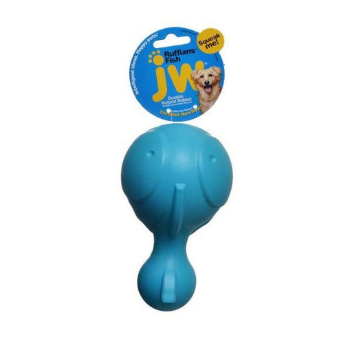 JW Pet Ruffians Rubber Dog Toy - Fish - Ruffians Fish - Giftscircle
