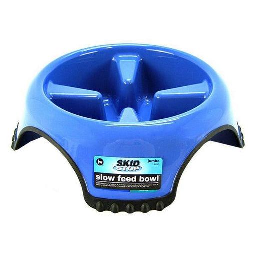 JW Pet Skid Stop Slow Feed Bowl - Jumbo - 13" Wide x 3.75" High (10 cups) - Giftscircle