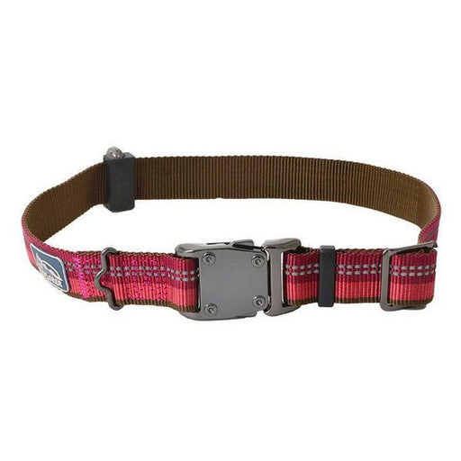K9 Explorer Berry Red Reflective Adjustable Dog Collar - 18"-26" Long x 1" Wide - Giftscircle