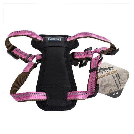 K9 Explorer Reflective Adjustable Padded Dog Harness - Rosebud - Fits 12"-18" Girth - Giftscircle