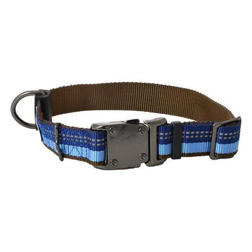 K9 Explorer Sapphire Reflective Adjustable Dog Collar - 12"-18" Long x 1" Wide - Giftscircle