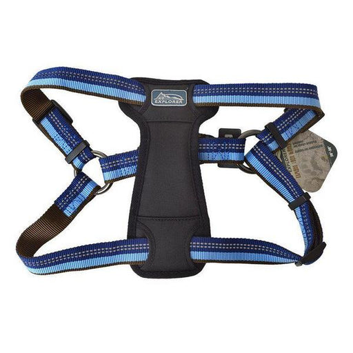 K9 Explorer Sapphire Reflective Adjustable Padded Dog Harness - Fits 20"-30" Girth - (1" Straps) - Giftscircle