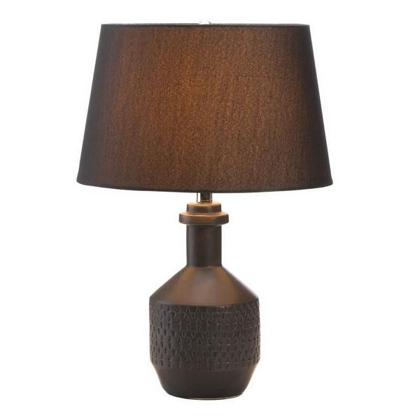 Lamp with Geometric Detailing - Black - Giftscircle