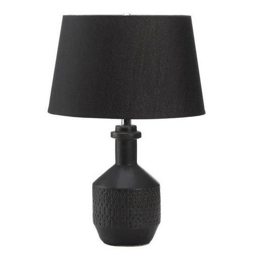 Lamp with Geometric Detailing - Black - Giftscircle