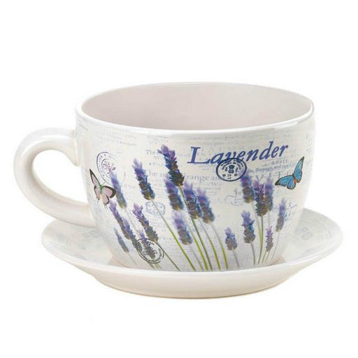Lavender Dolomite Tea Cup Planter - 4.5 inches - Giftscircle