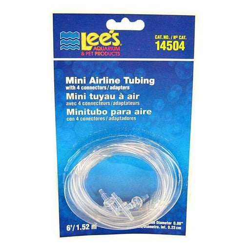 Lees Mini Airline Tubing with 4 Connectors - 6' Long Tube (.09" Diameter Tubing) - Giftscircle
