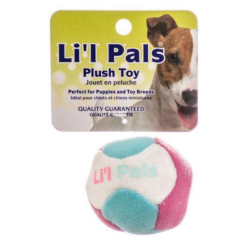 Lil Pals Multi Colored Plush Ball with Bell for Dogs - 1.5" Diameter - Giftscircle