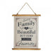 Linen Wall Art - Every Family is Beautiful - Giftscircle