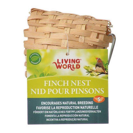 Living World Bamboo Finch Nest - Small (3-7/8" Long x 3-7/8" Wide) - Giftscircle